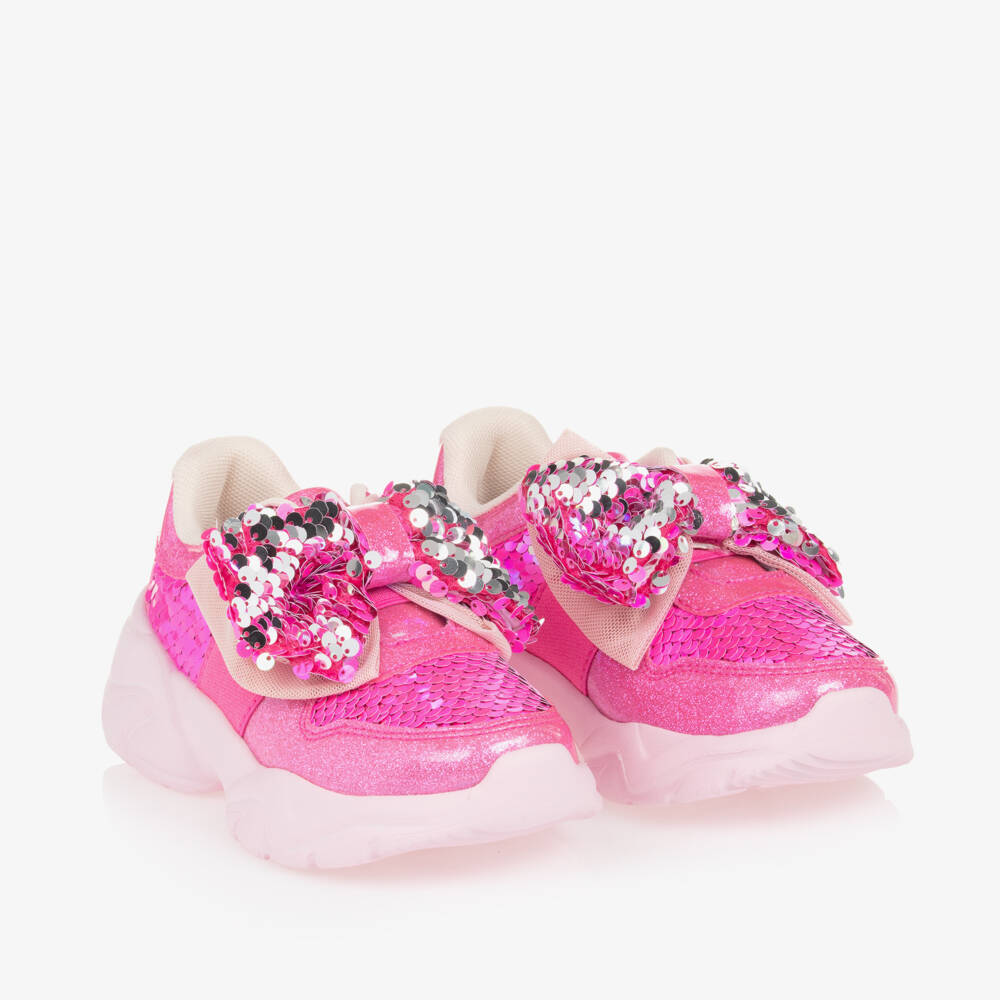 Billieblush-Girls Sparkle Pink Patent Trainers | Childrensalon Outlet