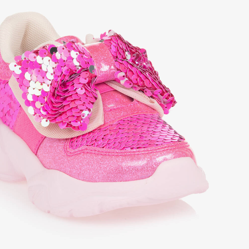 Billieblush-Girls Sparkle Pink Patent Trainers | Childrensalon Outlet