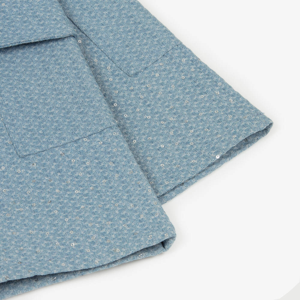 Billieblush-Girls Sparkling Blue Denim Trousers | Childrensalon Outlet