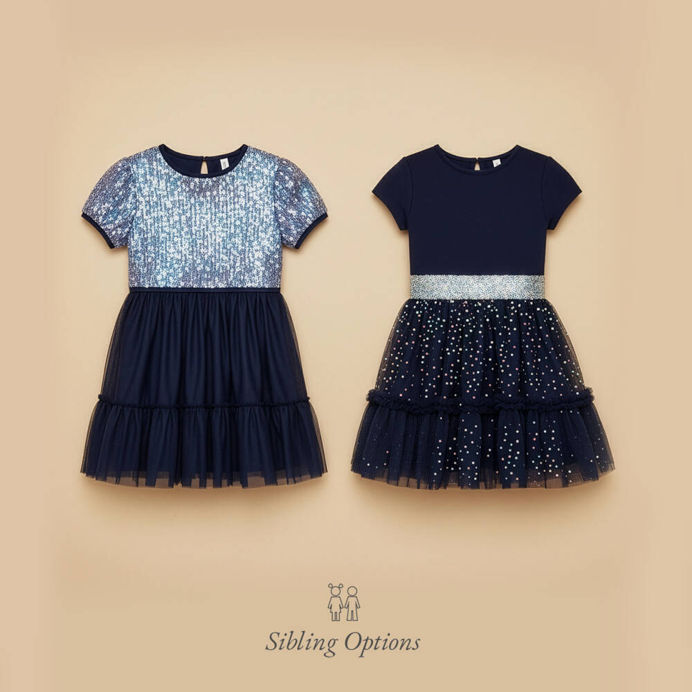 Billieblush-Girls Sparkling Blue Tulle Dress | Childrensalon Outlet