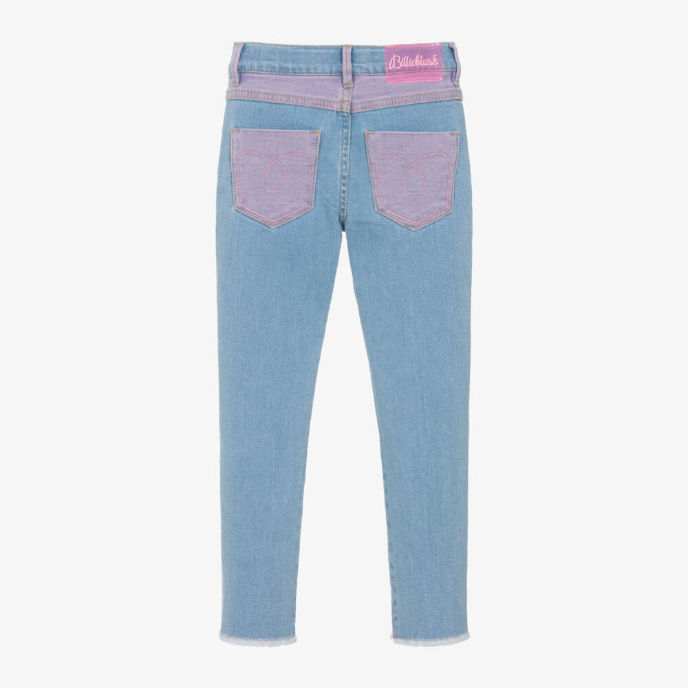 Billieblush-Girls Sparkling Denim Love Trousers | Childrensalon Outlet