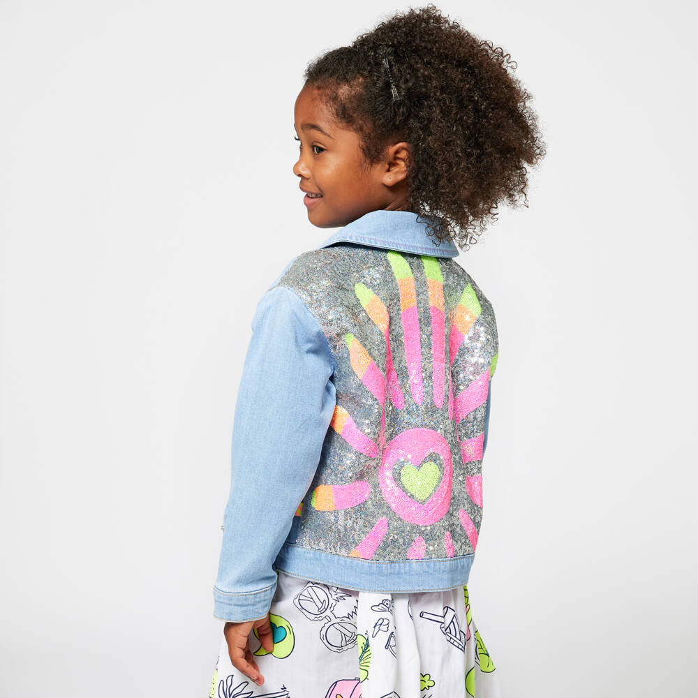 Billieblush-Джинсовая куртка с блестками для девочек | Childrensalon Outlet