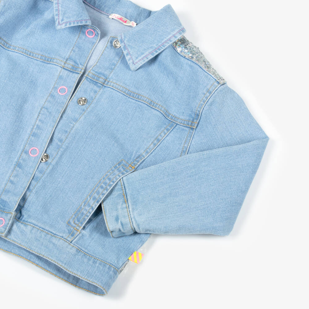 Billieblush-Girls Sparkling Denim Sunshine Jacket | Childrensalon Outlet