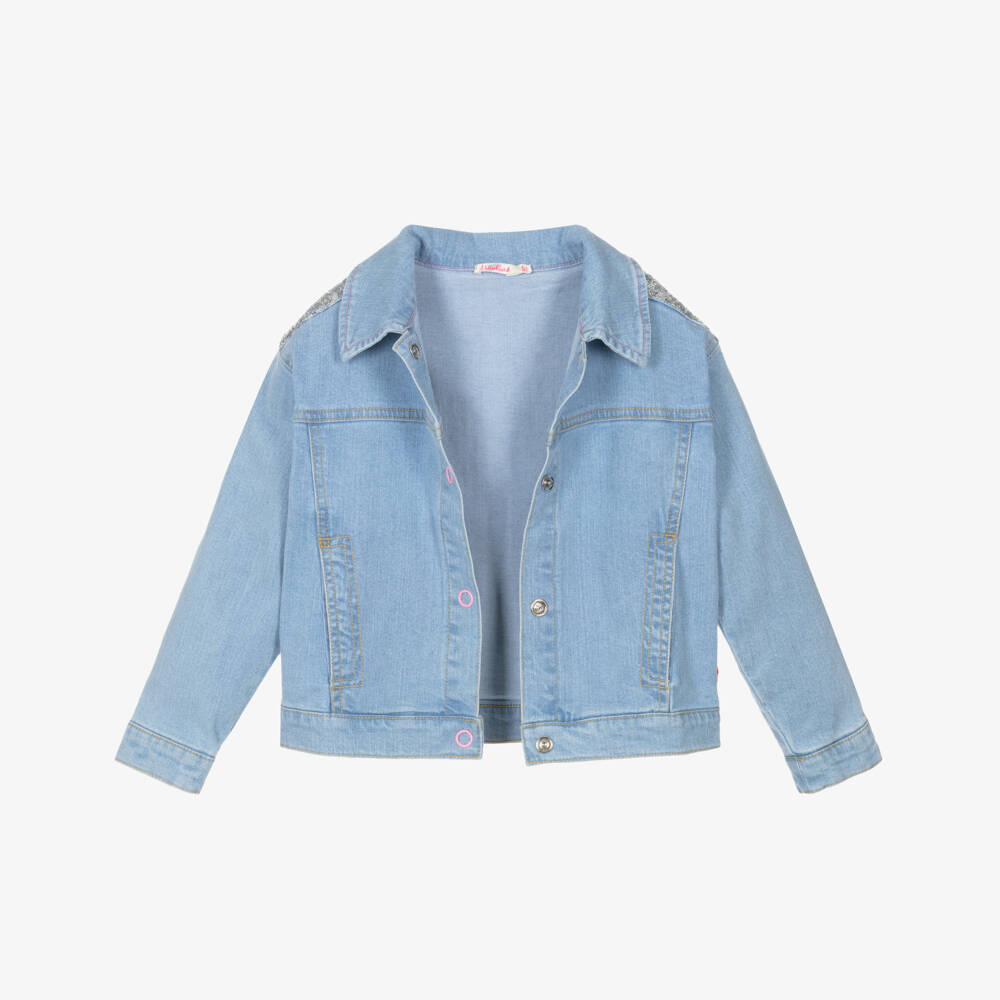 Billieblush-Girls Sparkling Denim Sunshine Jacket | Childrensalon Outlet