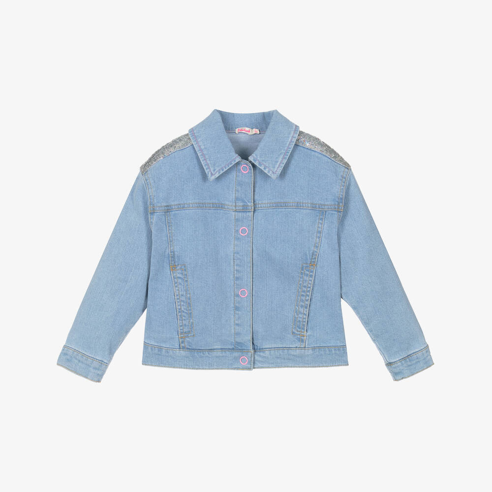 Billieblush-Джинсовая куртка с блестками для девочек | Childrensalon Outlet