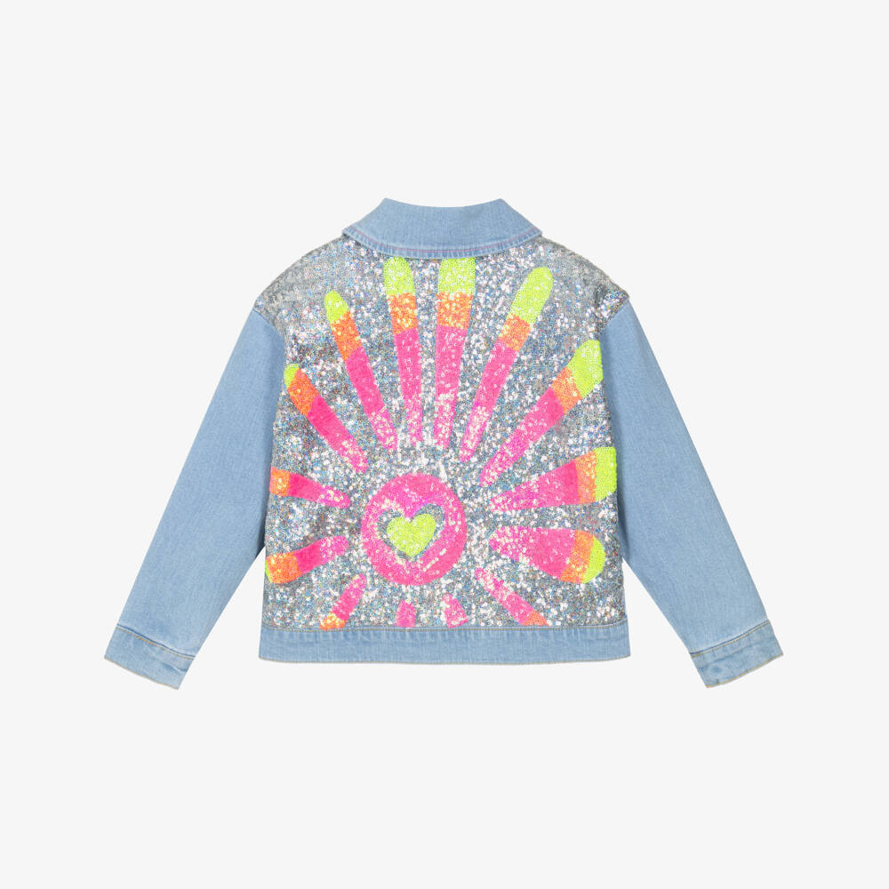 Billieblush-Girls Sparkling Denim Sunshine Jacket | Childrensalon Outlet