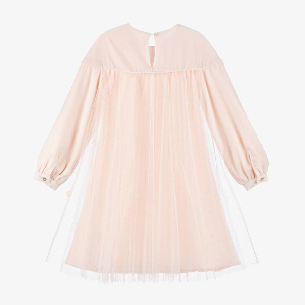 Billieblush-Платье из блестящего персикового тюля для девочек | Childrensalon Outlet