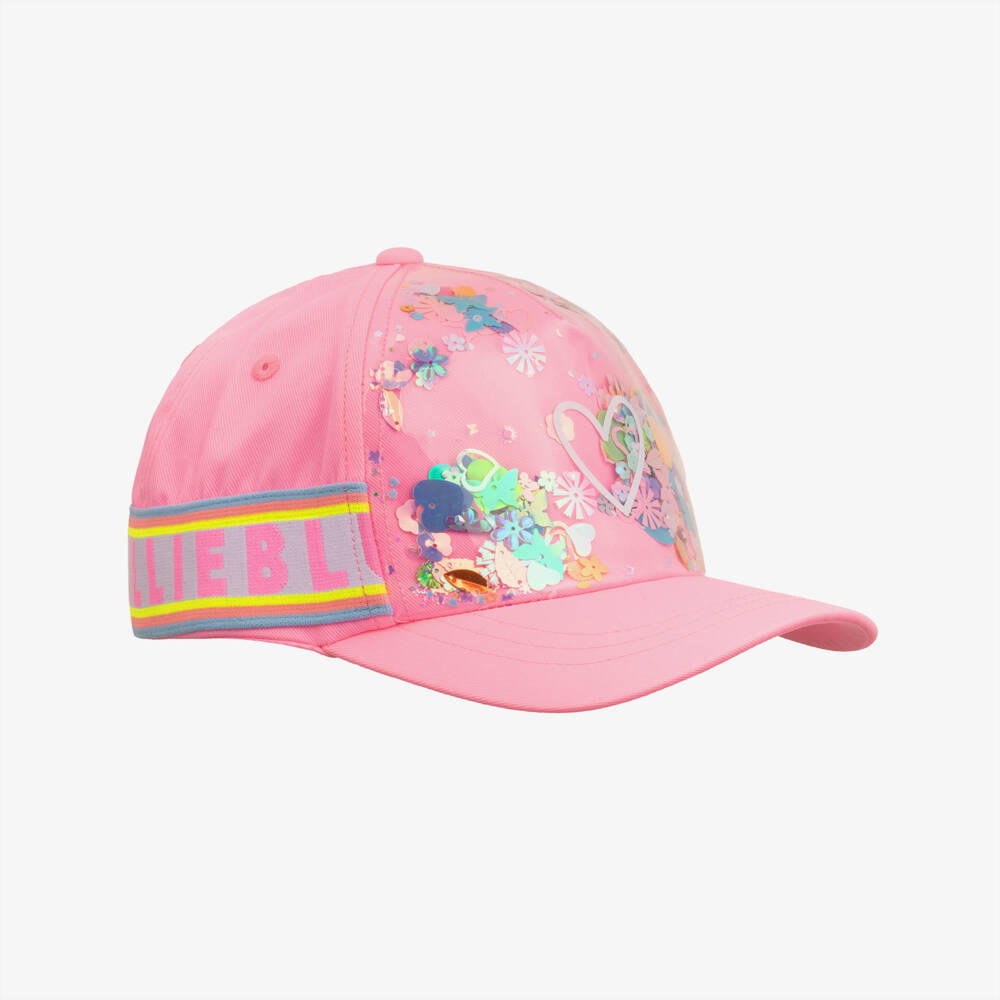 Billieblush-Girls Sparkling Pink Heart Hat | Childrensalon Outlet