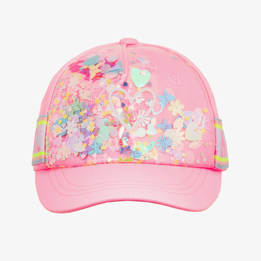 Billieblush-Girls Sparkling Pink Heart Hat | Childrensalon Outlet