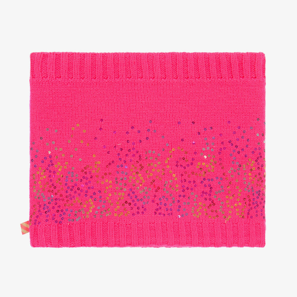 Billieblush-Girls Sparkling Pink Knit Snood | Childrensalon Outlet