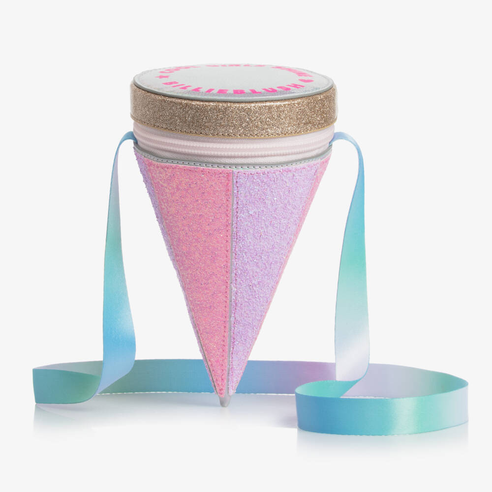 Billieblush-Girls Sparkling Pink Pyramid Bag | Childrensalon Outlet