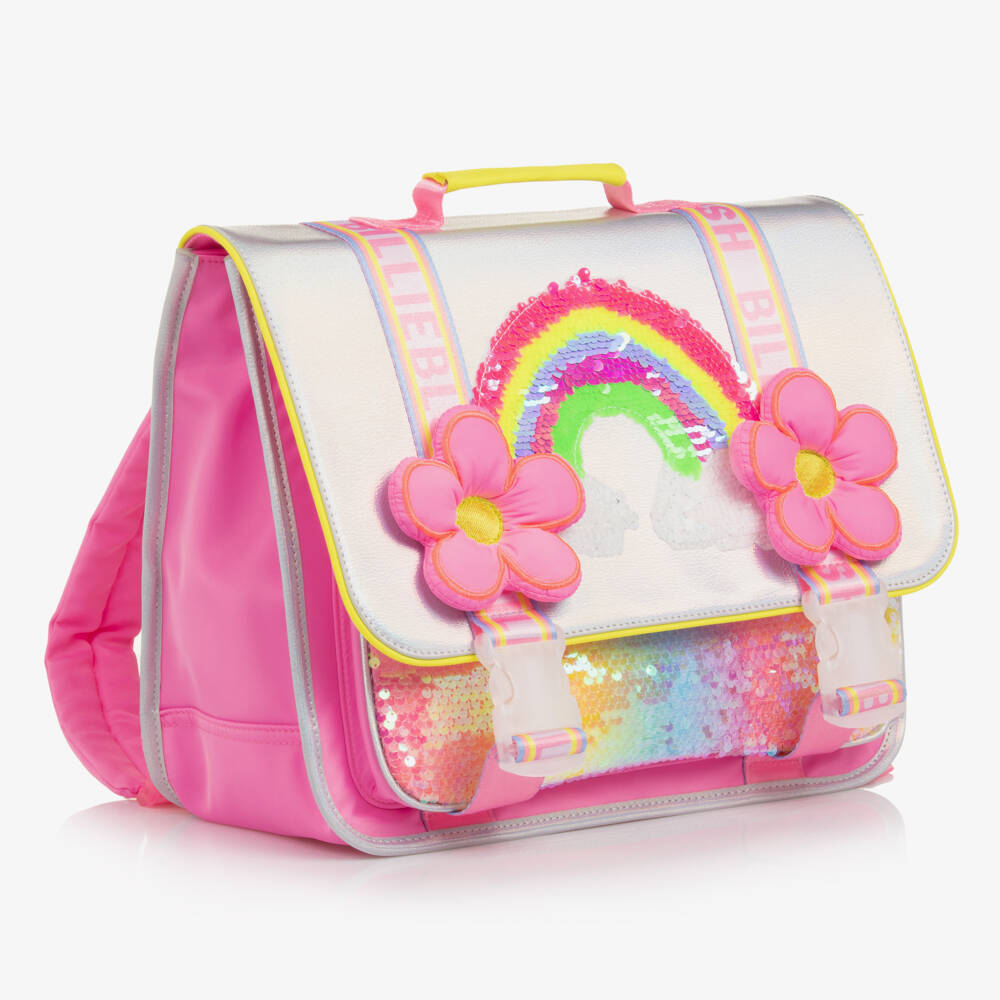 Billieblush-Girls Sparkling Pink & Silver Backpack | Childrensalon Outlet
