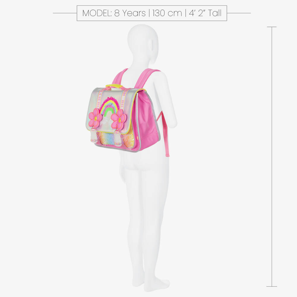Billieblush-Girls Sparkling Pink & Silver Backpack | Childrensalon Outlet