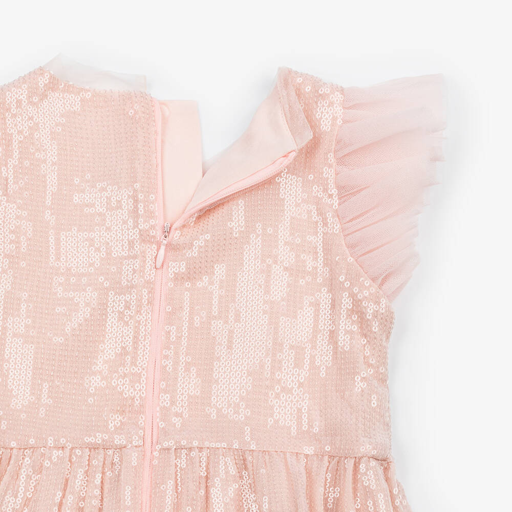 Billieblush-Girls Sparkling Pink Tulle Gown | Childrensalon Outlet