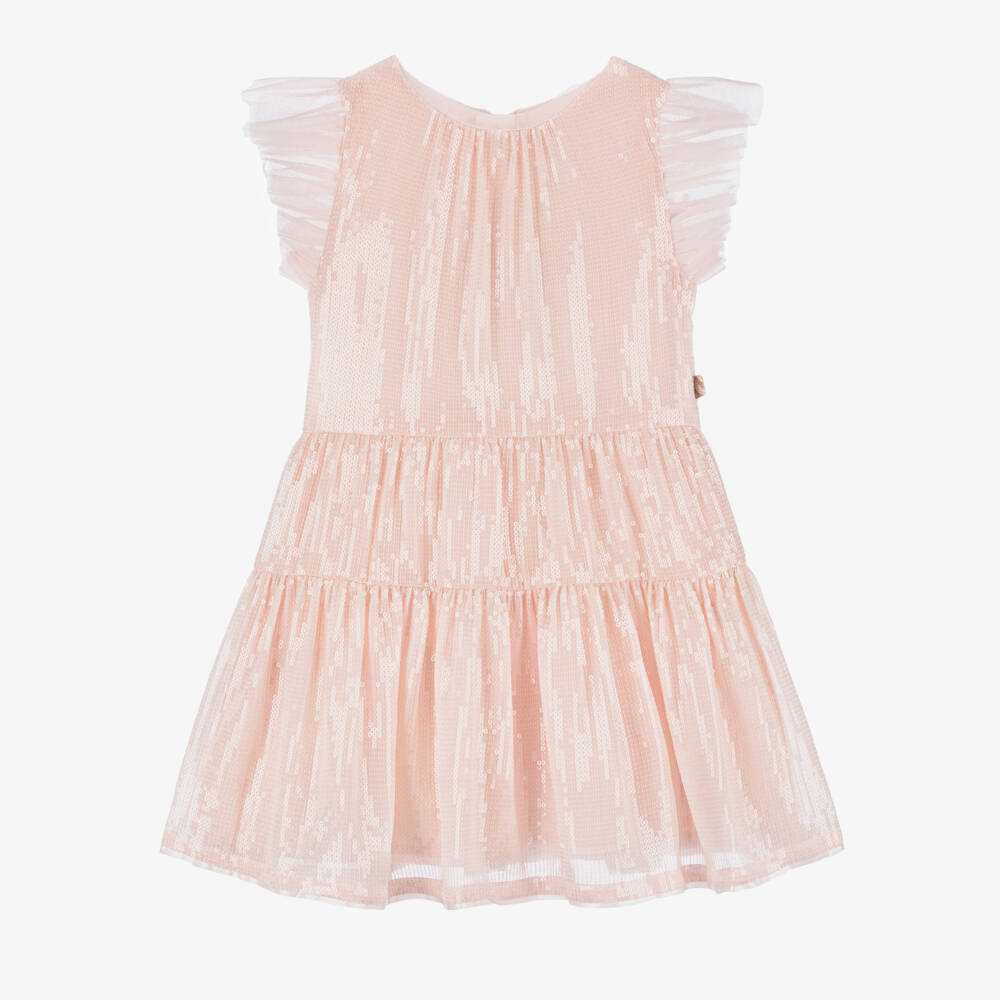 Billieblush-Girls Sparkling Pink Tulle Gown | Childrensalon Outlet
