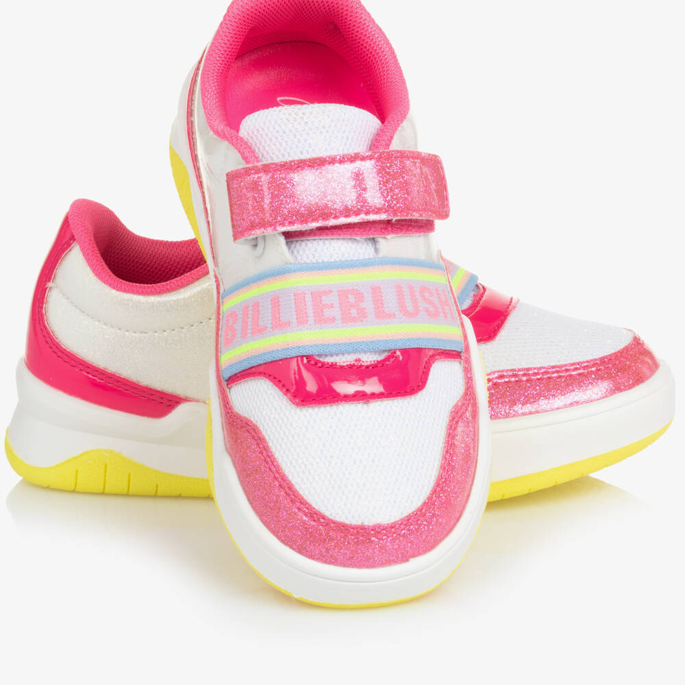 Billieblush-حذاء رياضي وردي لامع للبنات مع إغلاق فيلكرو | Childrensalon Outlet