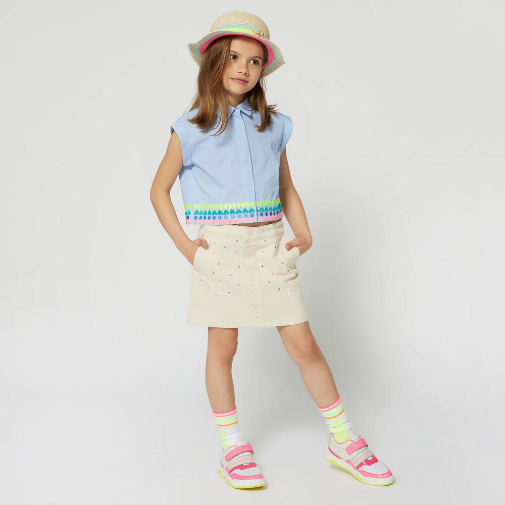 Billieblush-حذاء رياضي وردي لامع للبنات مع إغلاق فيلكرو | Childrensalon Outlet