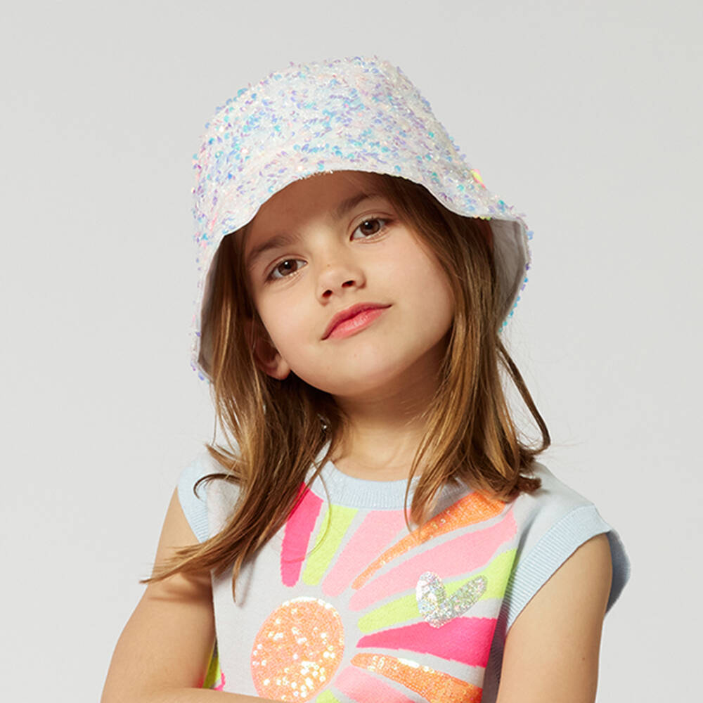 Billieblush-Girls Sparkling Sequin Sun Hat | Childrensalon Outlet