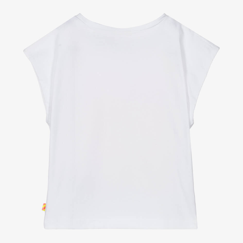 Billieblush-Girls Sparkling White Graphic Tee | Childrensalon Outlet