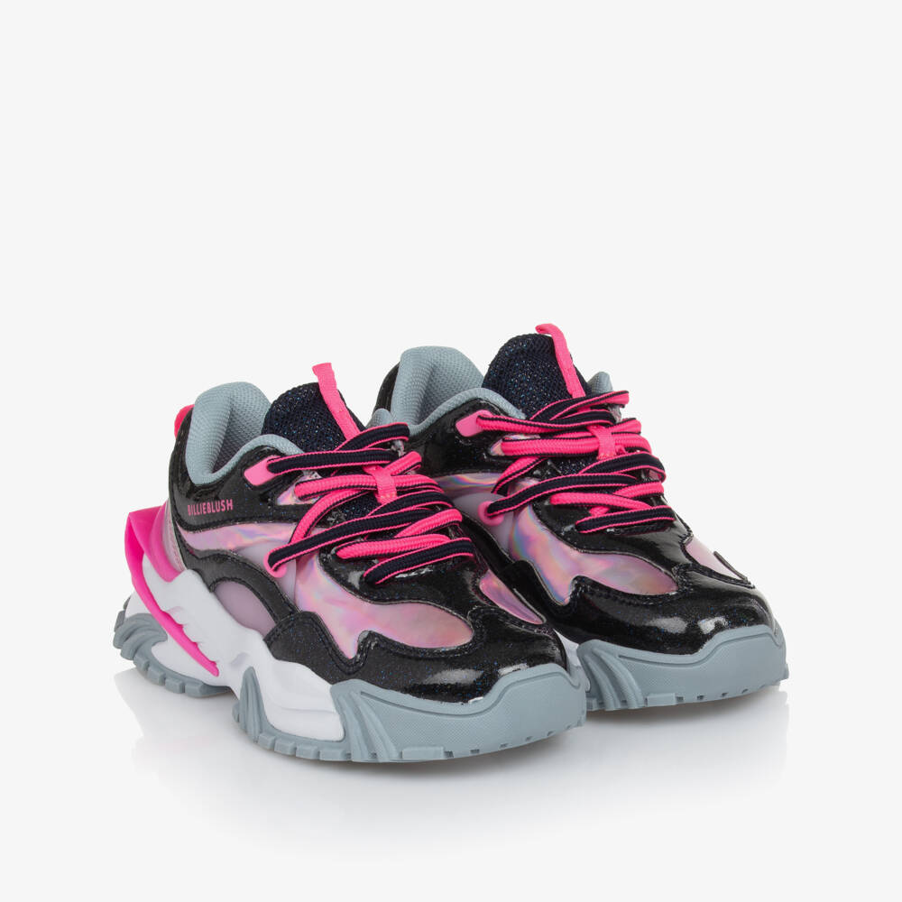 Billieblush-Girls Sparkly Navy Trainers | Childrensalon Outlet