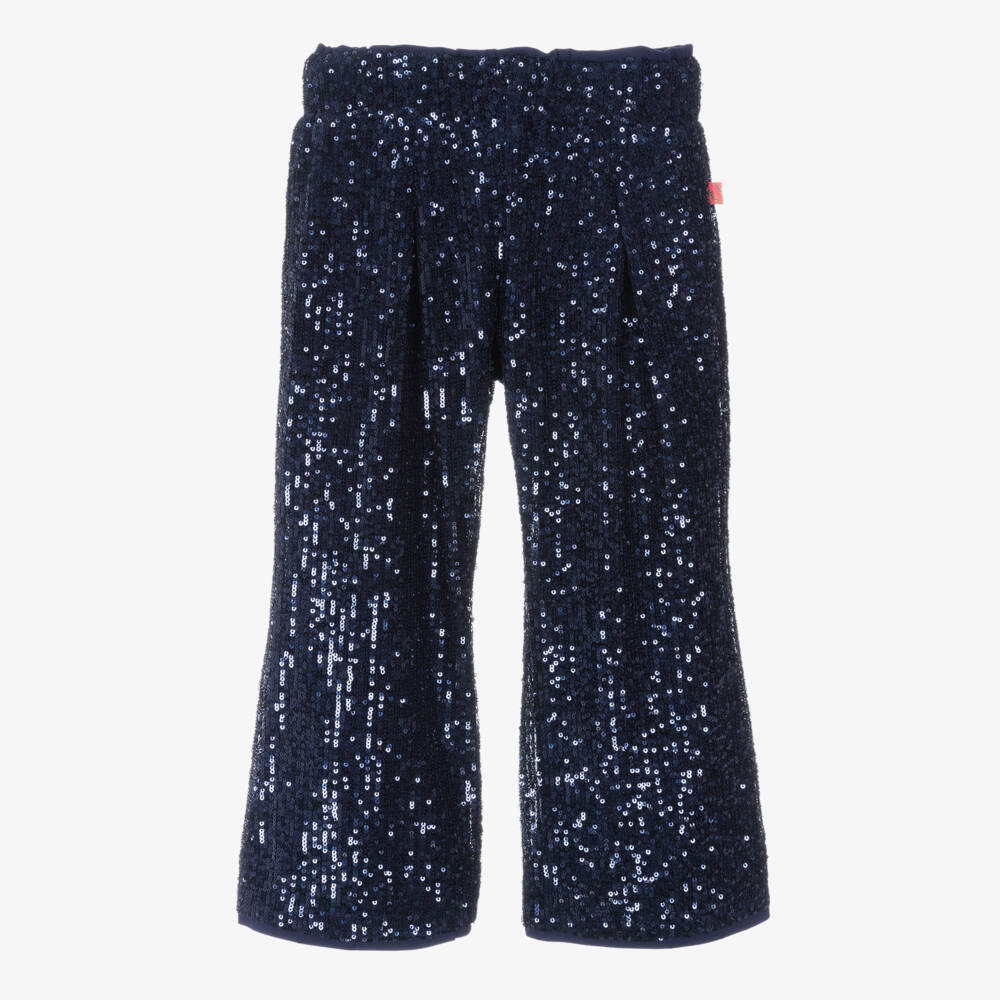 Billieblush-Girls Sparkly Navy Trousers | Childrensalon Outlet