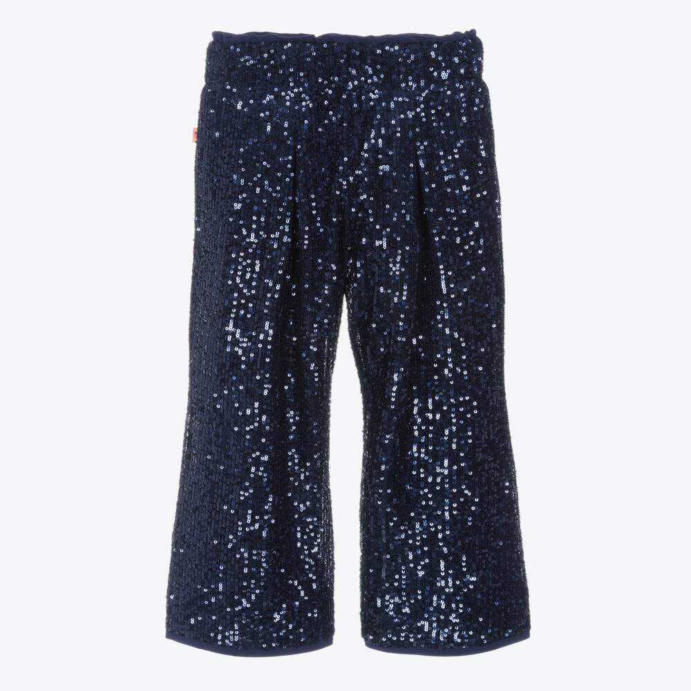 Billieblush-Girls Sparkly Navy Trousers | Childrensalon Outlet