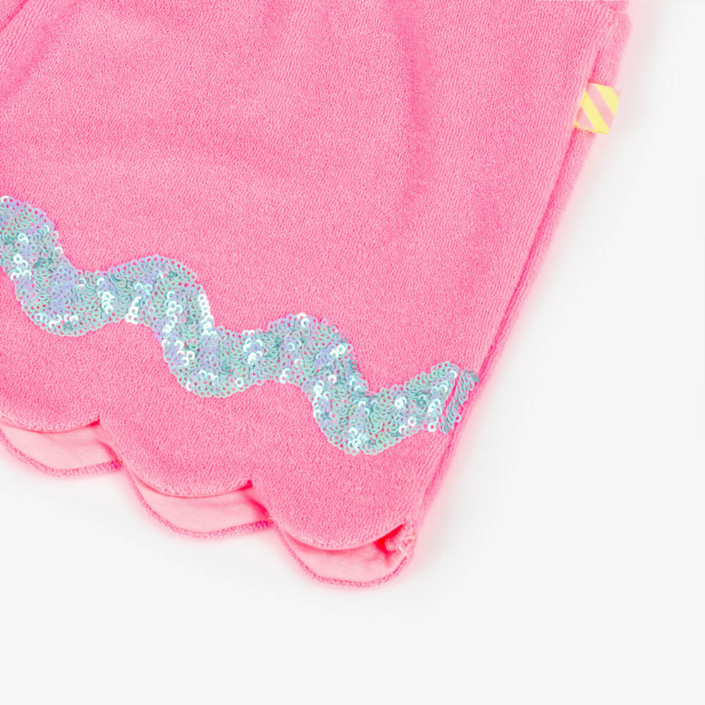 Billieblush-Girls Sparkly Pink Towelling Shorts | Childrensalon Outlet
