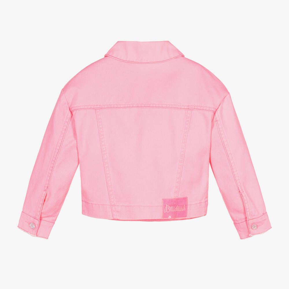 Billieblush-Girls Sparkly Rose Denim Jacket | Childrensalon Outlet