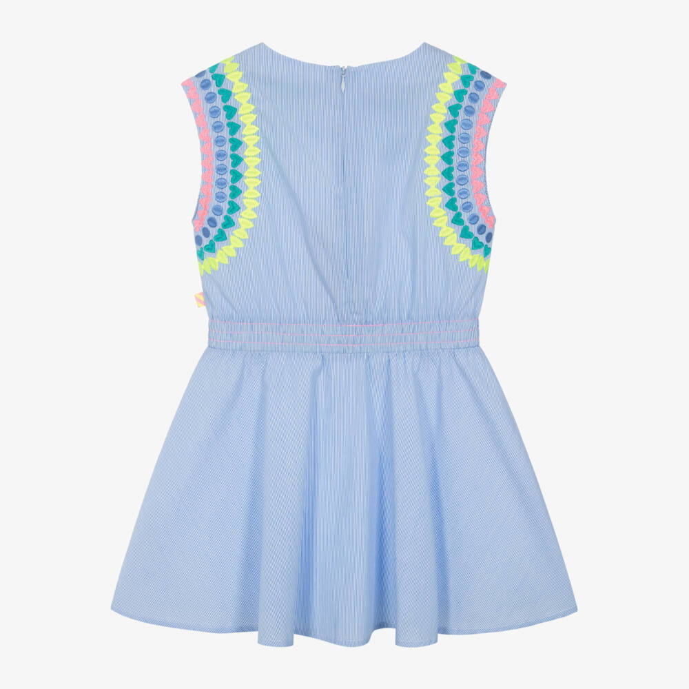 Billieblush-Girls Striped Sky Cotton Dress | Childrensalon Outlet