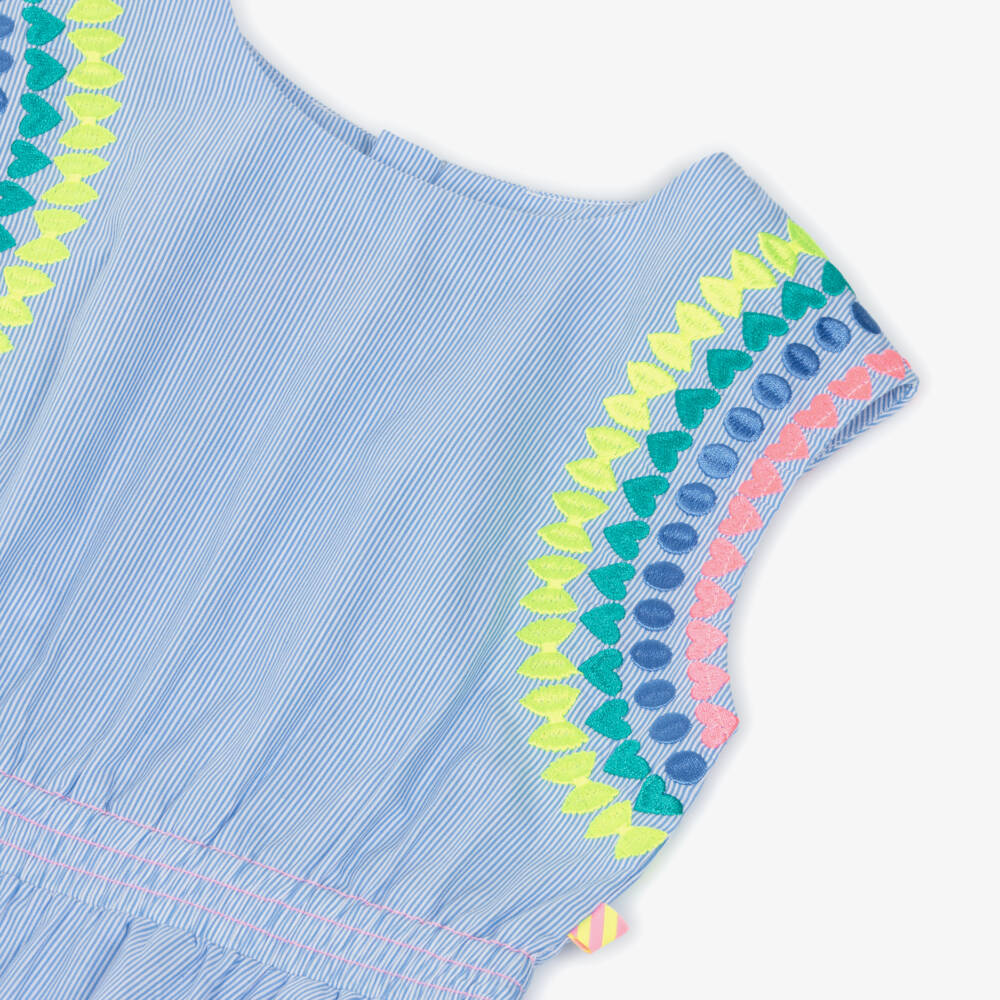 Billieblush-Girls Striped Sky Cotton Dress | Childrensalon Outlet