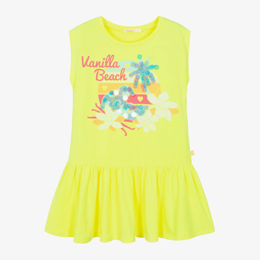Billieblush-Платье из хлопка с блеском для девочек Солнечное | Childrensalon Outlet