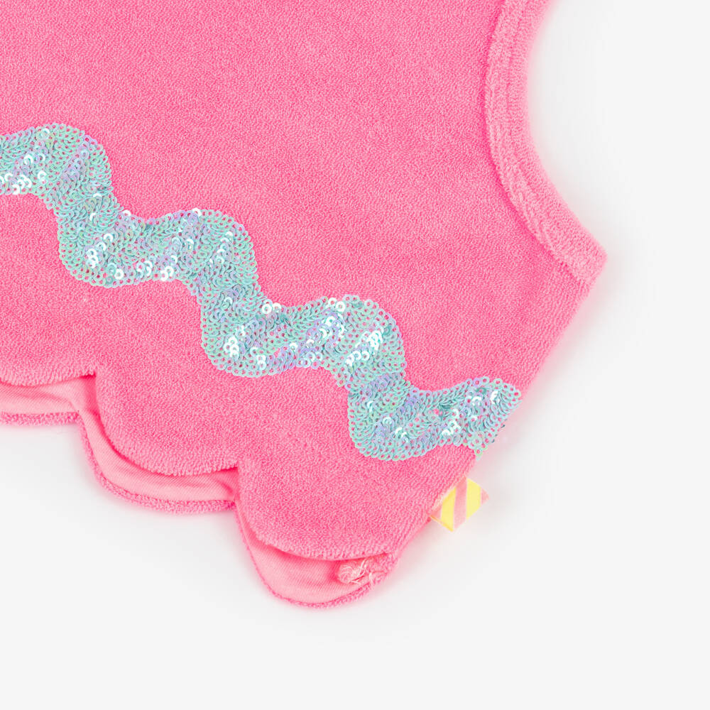 Billieblush-Girls Towelling Sequinned Pink Crop Top | Childrensalon Outlet