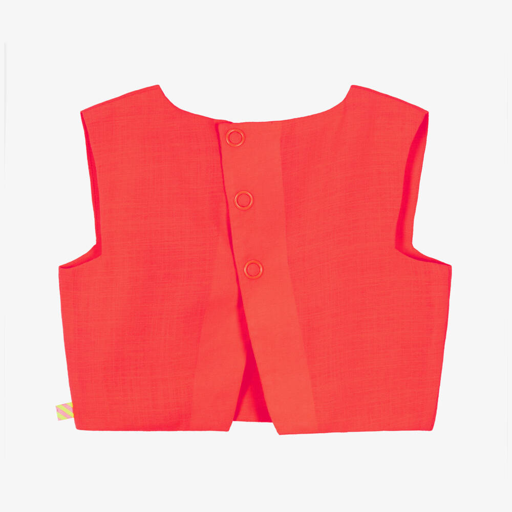 Billieblush-Топ без рукавов коралловый тропический для девочек | Childrensalon Outlet