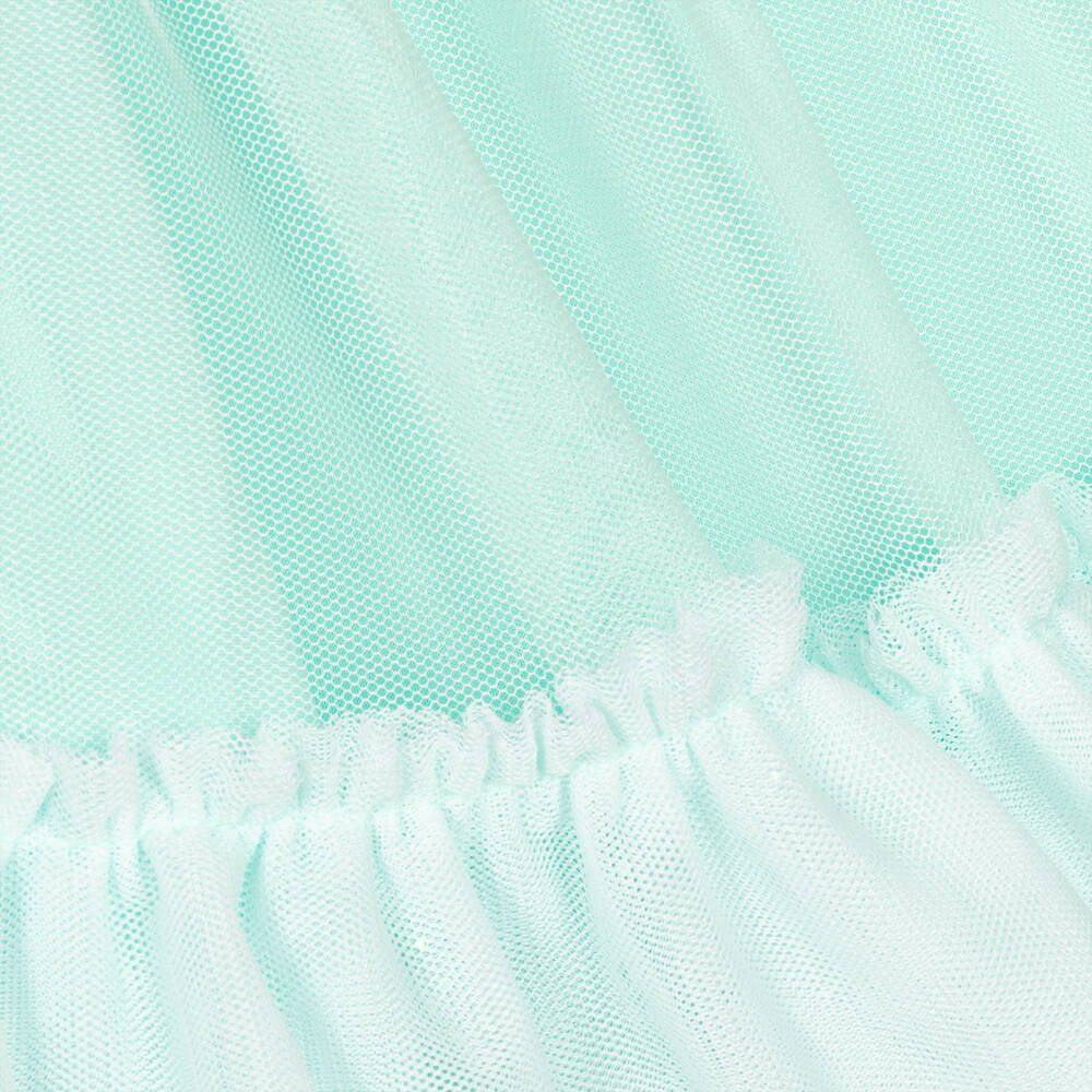 Billieblush-فستان أطفال بناتي تول لون أزرق تركواز | Childrensalon Outlet