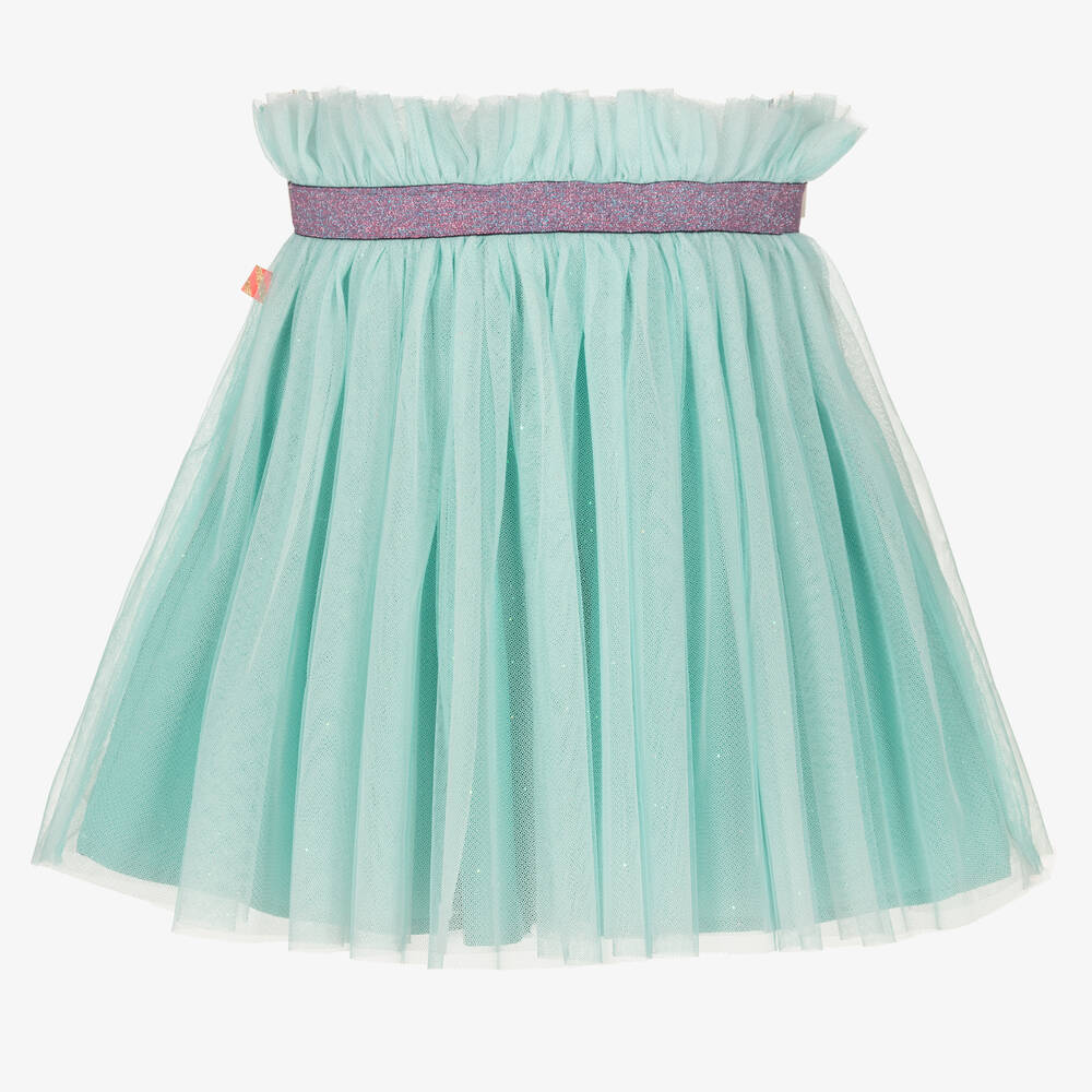 Billieblush-تنورة توتو تول لون أزرق تركواز | Childrensalon Outlet
