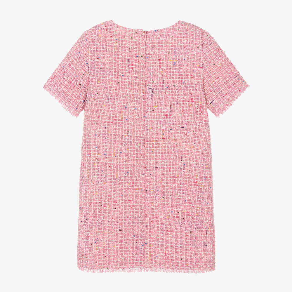 Billieblush-Girls Tweed Dress with Denim Trim | Childrensalon Outlet