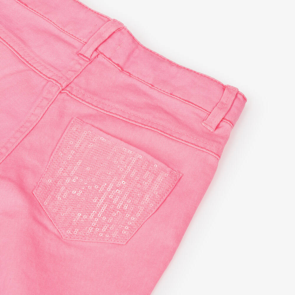 Billieblush-بنطلون جينز وردي لامع للبنات | Childrensalon Outlet