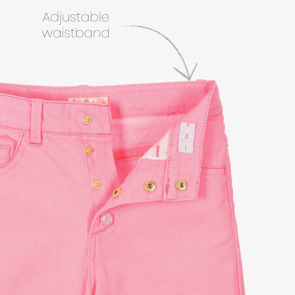 Billieblush-بنطلون جينز وردي لامع للبنات | Childrensalon Outlet