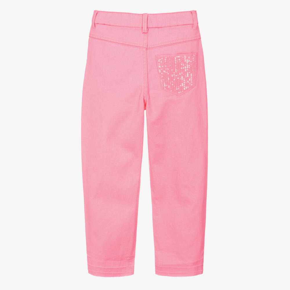 Billieblush-بنطلون جينز وردي لامع للبنات | Childrensalon Outlet