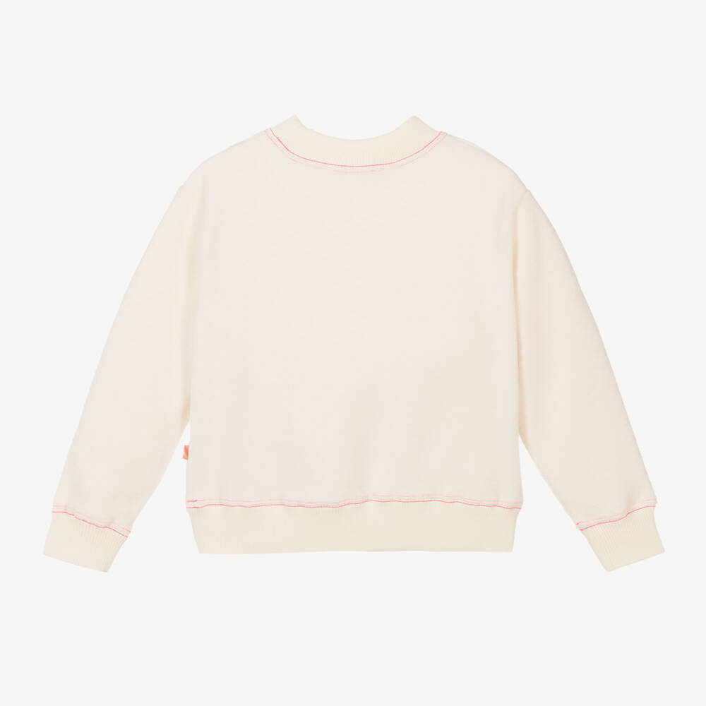 Billieblush-Girls Unicorn Ivory Fleece Jumper | Childrensalon Outlet