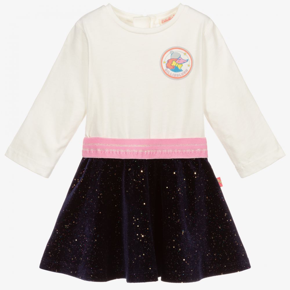 Billieblush - Velours- und Jerseykleid (M) | Childrensalon