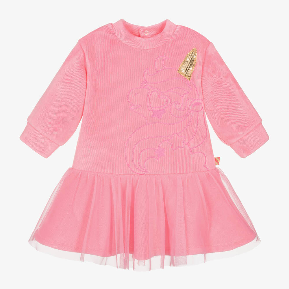 Billieblush-Girls Velour Tulle Unicorn Dress | Childrensalon Outlet
