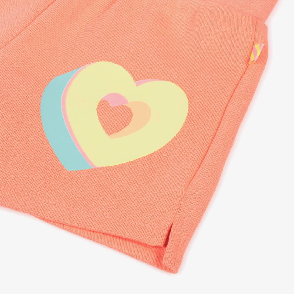 Billieblush-Girls Vibrant Coral Cotton Shorts | Childrensalon Outlet