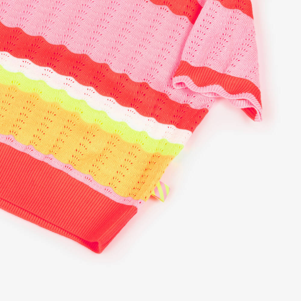 Billieblush-Яркая вязаная футболка с ажурным узором для девочек | Childrensalon Outlet