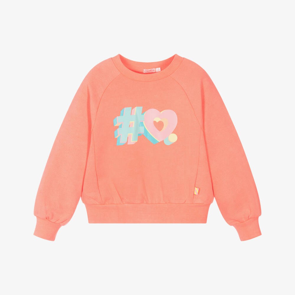 Billieblush-Girls Vibrant Orange Cotton Jumper | Childrensalon Outlet