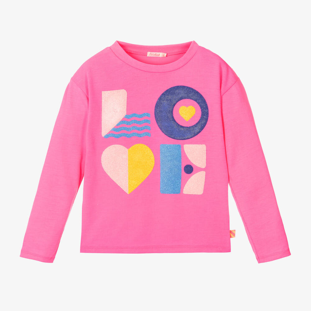 Billieblush-Girls Vibrant Pink Love Tee | Childrensalon Outlet