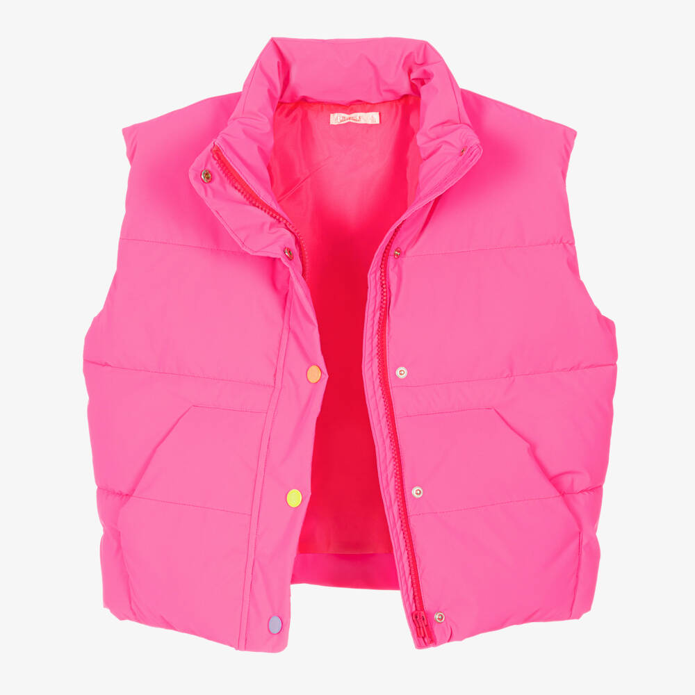 Billieblush-Girls Vibrant Pink Quilted Vest | Childrensalon Outlet