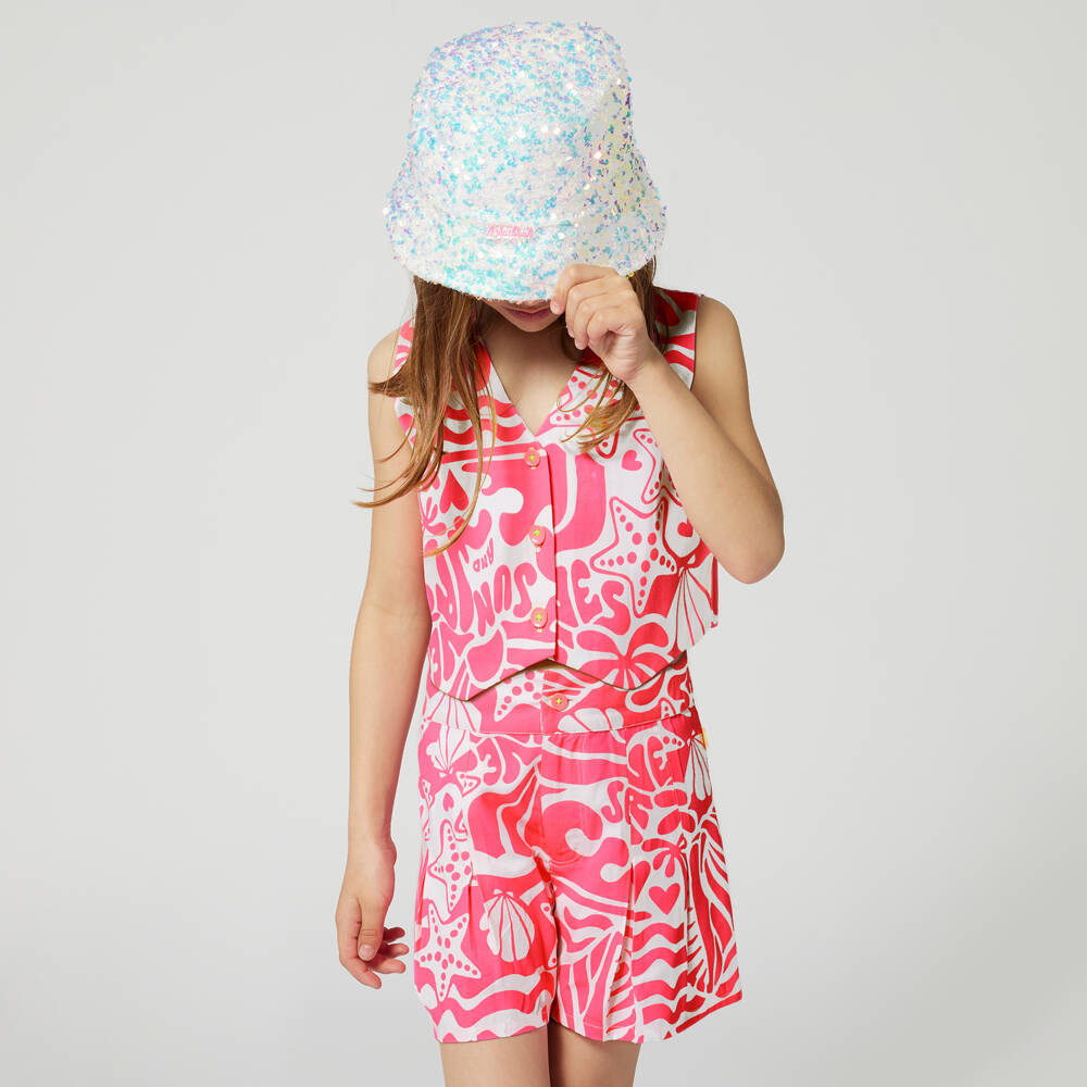 Billieblush-Girls Vibrant Shell Patterned Shorts | Childrensalon Outlet