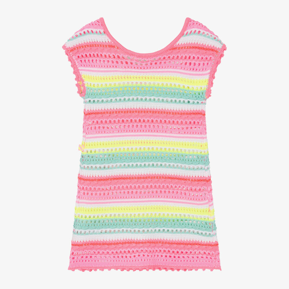 Billieblush-فستان محبوك مخطط بألوان زاهية للبنات | Childrensalon Outlet