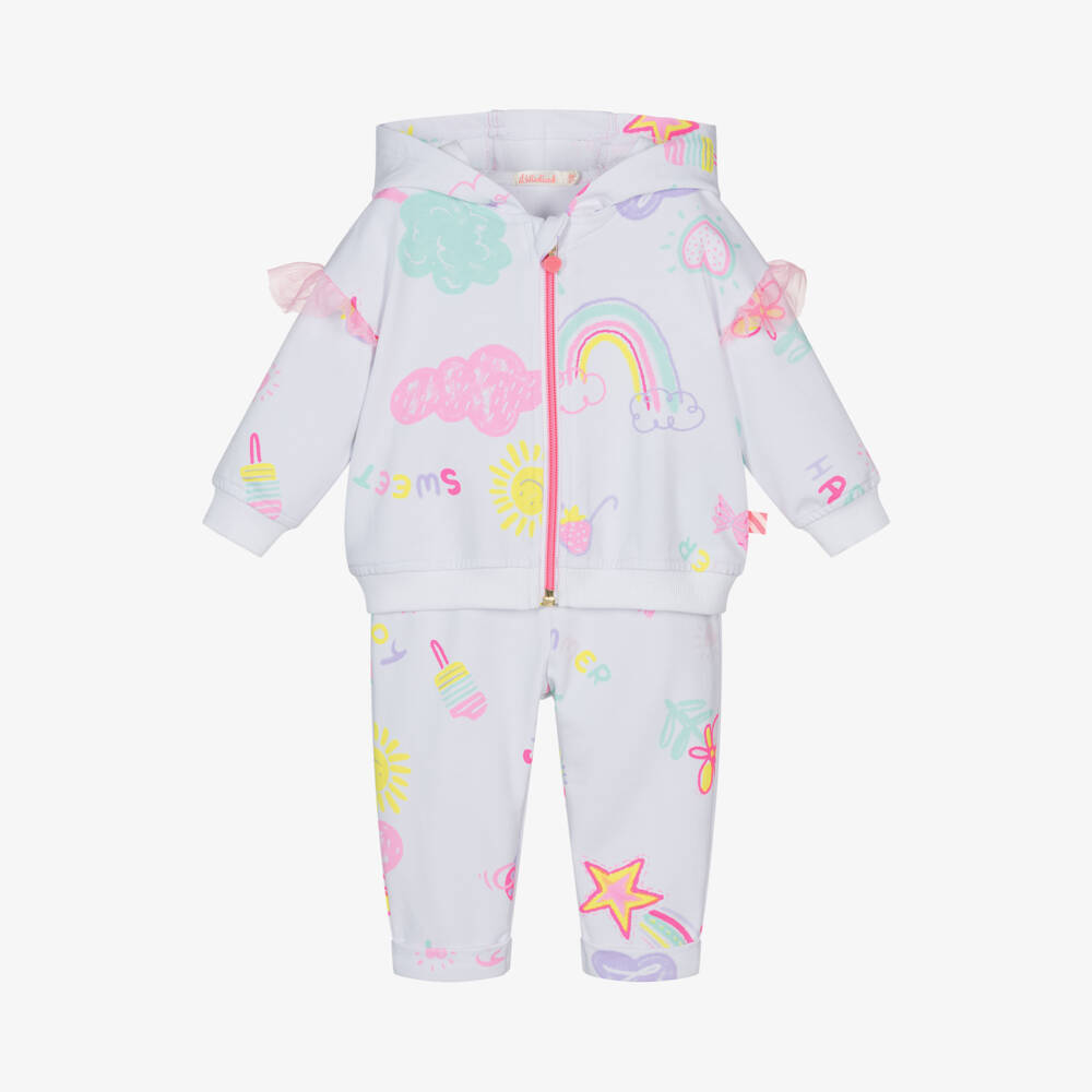 Billieblush-Girls Whimsical White Tracksuit Set | Childrensalon Outlet